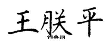 丁谦王朕平楷书个性签名怎么写