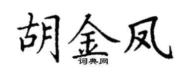 丁谦胡金凤楷书个性签名怎么写