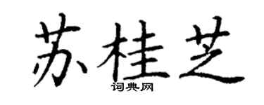 丁谦苏桂芝楷书个性签名怎么写