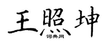 丁谦王照坤楷书个性签名怎么写