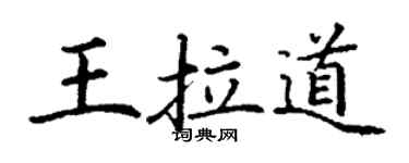 丁谦王拉道楷书个性签名怎么写