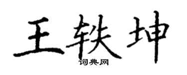 丁谦王轶坤楷书个性签名怎么写