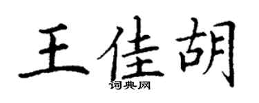 丁谦王佳胡楷书个性签名怎么写