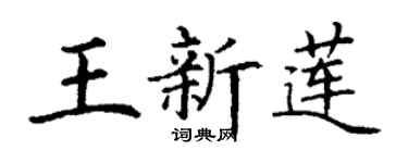 丁谦王新莲楷书个性签名怎么写