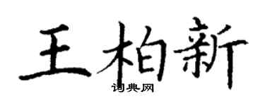 丁谦王柏新楷书个性签名怎么写