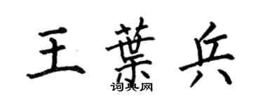 何伯昌王叶兵楷书个性签名怎么写