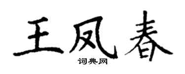 丁谦王凤春楷书个性签名怎么写