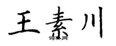 丁谦王素川楷书个性签名怎么写