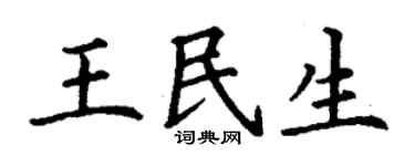 丁谦王民生楷书个性签名怎么写