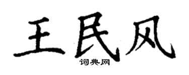 丁谦王民风楷书个性签名怎么写