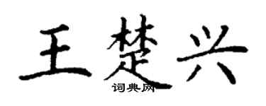 丁谦王楚兴楷书个性签名怎么写