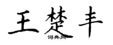 丁谦王楚丰楷书个性签名怎么写