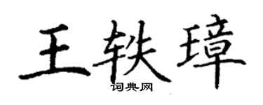 丁谦王轶璋楷书个性签名怎么写