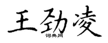 丁谦王劲凌楷书个性签名怎么写