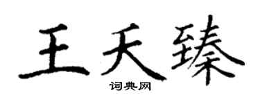 丁谦王夭臻楷书个性签名怎么写