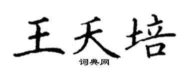 丁谦王夭培楷书个性签名怎么写