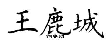 丁谦王鹿城楷书个性签名怎么写