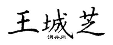 丁谦王城芝楷书个性签名怎么写