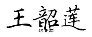 丁谦王韶莲楷书个性签名怎么写