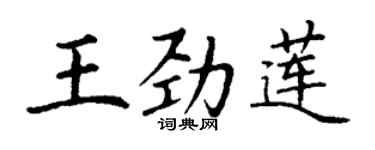 丁谦王劲莲楷书个性签名怎么写