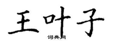 丁谦王叶子楷书个性签名怎么写