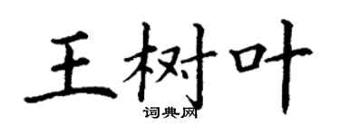 丁谦王树叶楷书个性签名怎么写