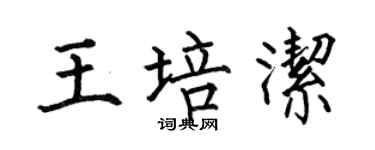 何伯昌王培洁楷书个性签名怎么写