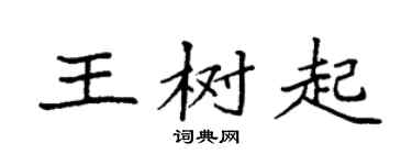 袁强王树起楷书个性签名怎么写