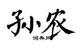 翁闿运孙农楷书个性签名怎么写