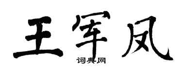 翁闿运王军凤楷书个性签名怎么写