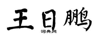 翁闿运王日鹏楷书个性签名怎么写