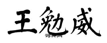 翁闿运王勉威楷书个性签名怎么写