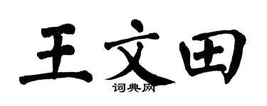 翁闿运王文田楷书个性签名怎么写