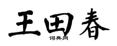 翁闿运王田春楷书个性签名怎么写