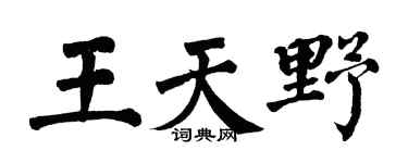 翁闿运王天野楷书个性签名怎么写