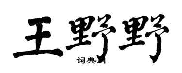 翁闿运王野野楷书个性签名怎么写