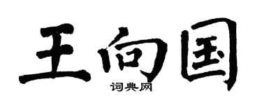 翁闿运王向国楷书个性签名怎么写