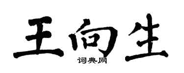 翁闿运王向生楷书个性签名怎么写