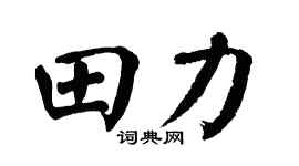 翁闿运田力楷书个性签名怎么写