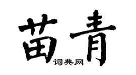 翁闿运苗青楷书个性签名怎么写