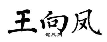 翁闿运王向凤楷书个性签名怎么写