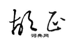 骆恒光胡正草书个性签名怎么写