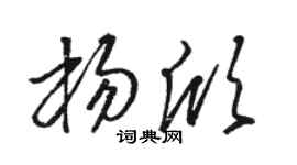 骆恒光杨欣草书个性签名怎么写