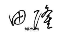 骆恒光田隆草书个性签名怎么写