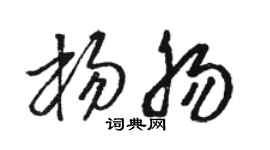 骆恒光杨肠草书个性签名怎么写