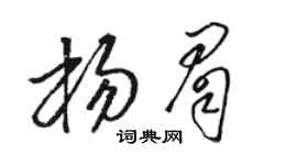 骆恒光杨眉草书个性签名怎么写