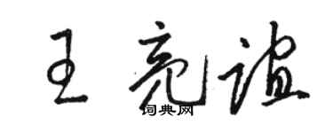 骆恒光王亮谊草书个性签名怎么写