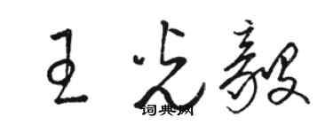 骆恒光王光毅草书个性签名怎么写