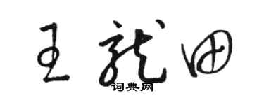 骆恒光王龙田草书个性签名怎么写