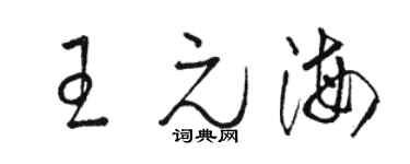 骆恒光王元海草书个性签名怎么写